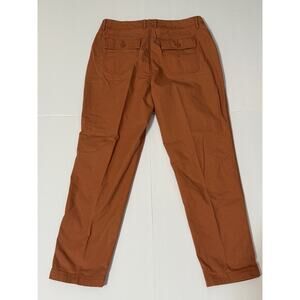 L.L. Bean Favorite Fit Stretch Canvas Clay/Orange Pants, Size 12